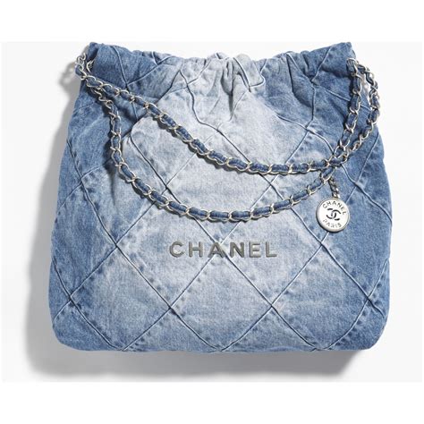 chanel 22 denim small|CHANEL 22 Small Handbag.